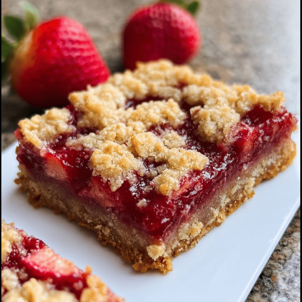 Strawberry Oatmeal Crumble Bars 3