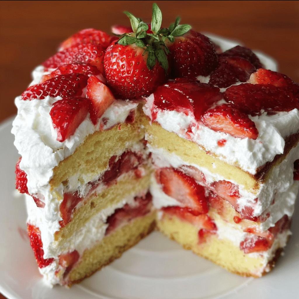 The Best Strawberry Shortcake Cake 3