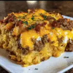 Cheesy Hamburger Hashbrown Casserole