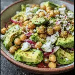 Chickpea Feta Avocado Salad