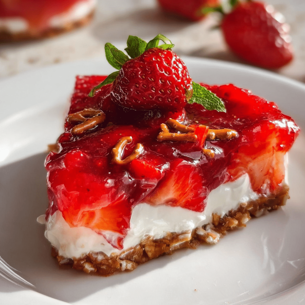 Classic Strawberry Pretzel Salad