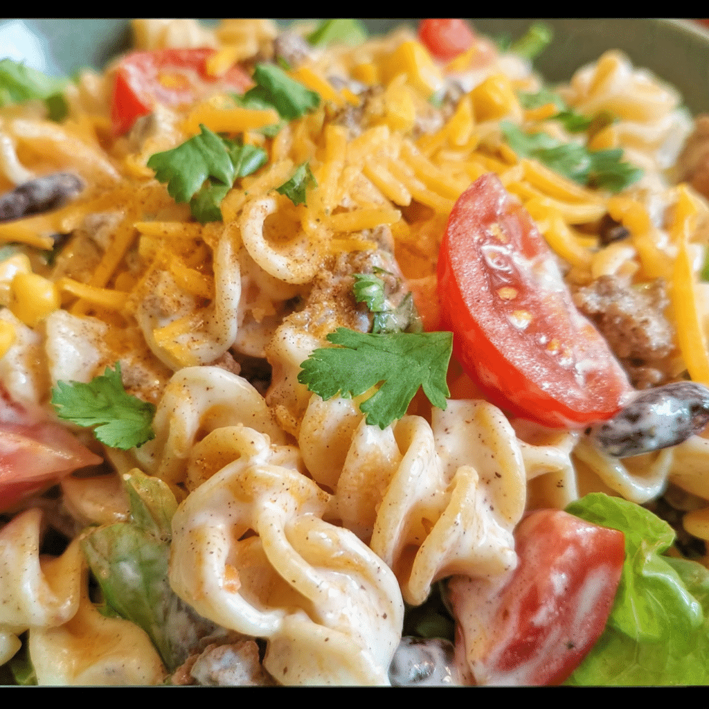 Creamy Ranch Taco Pasta Salad