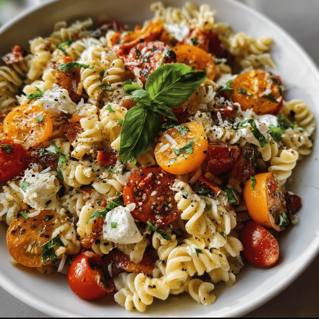 Delicious Bruschetta Pasta Salad