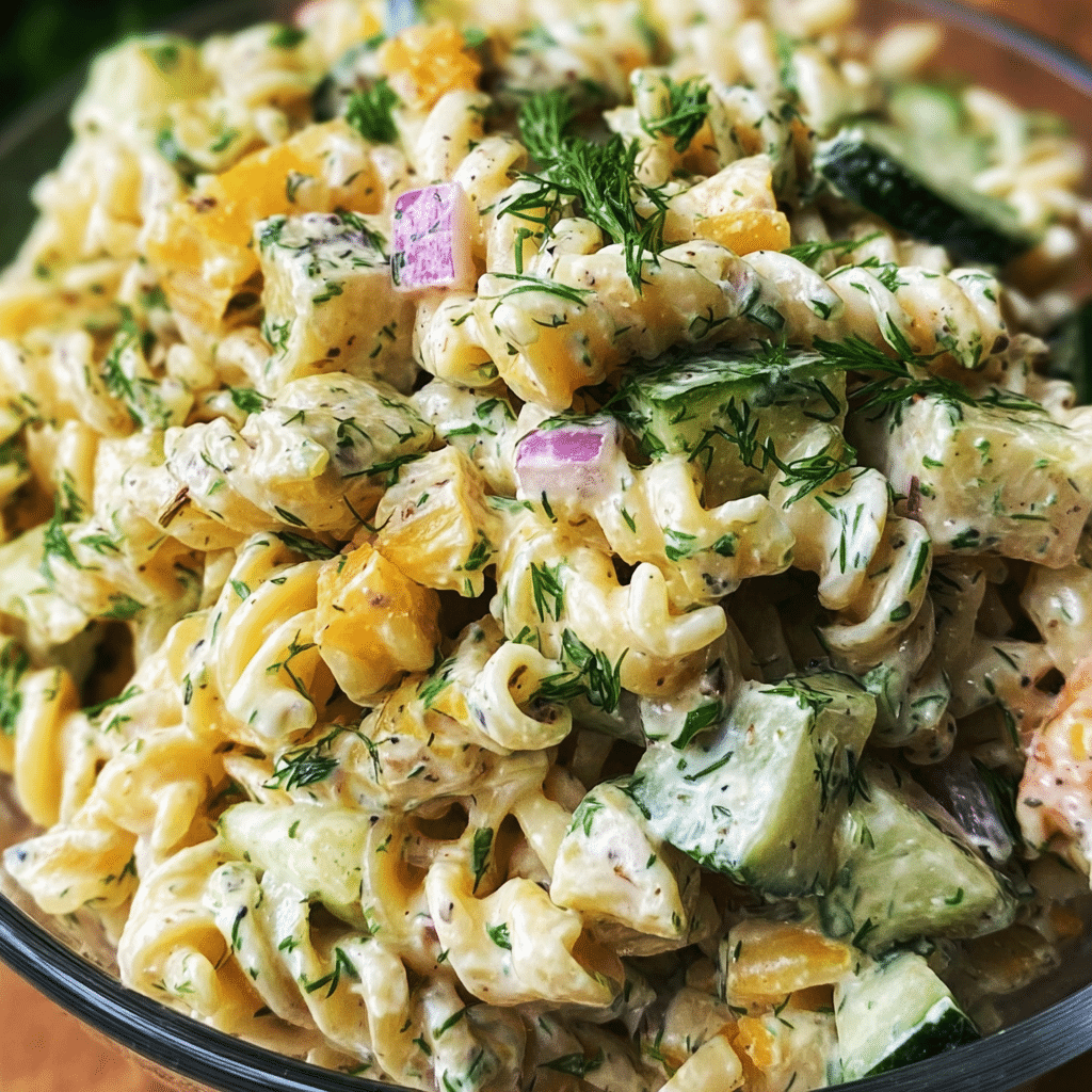 Dill Pickle Pasta Salad