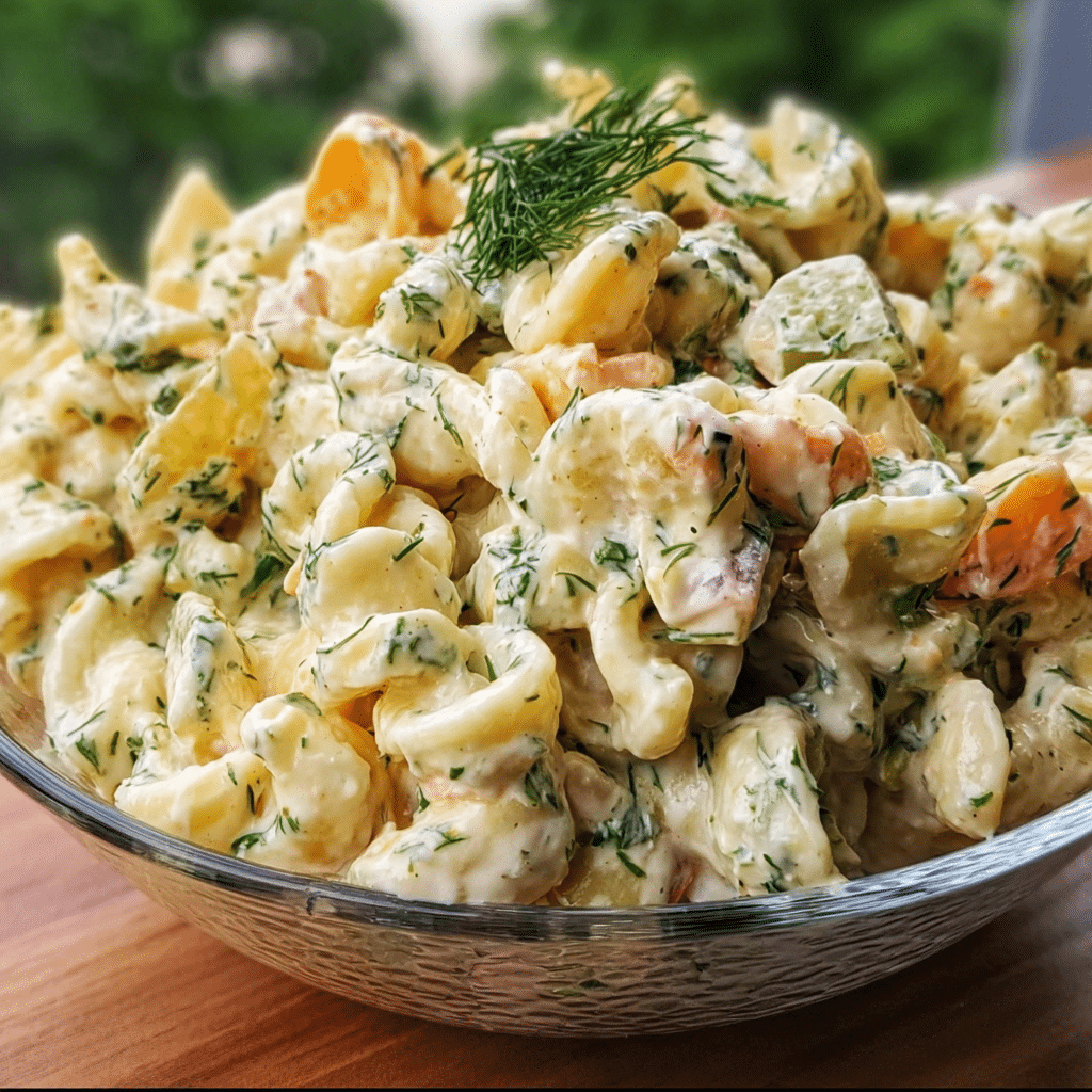 Dill Pickle Pasta Salad