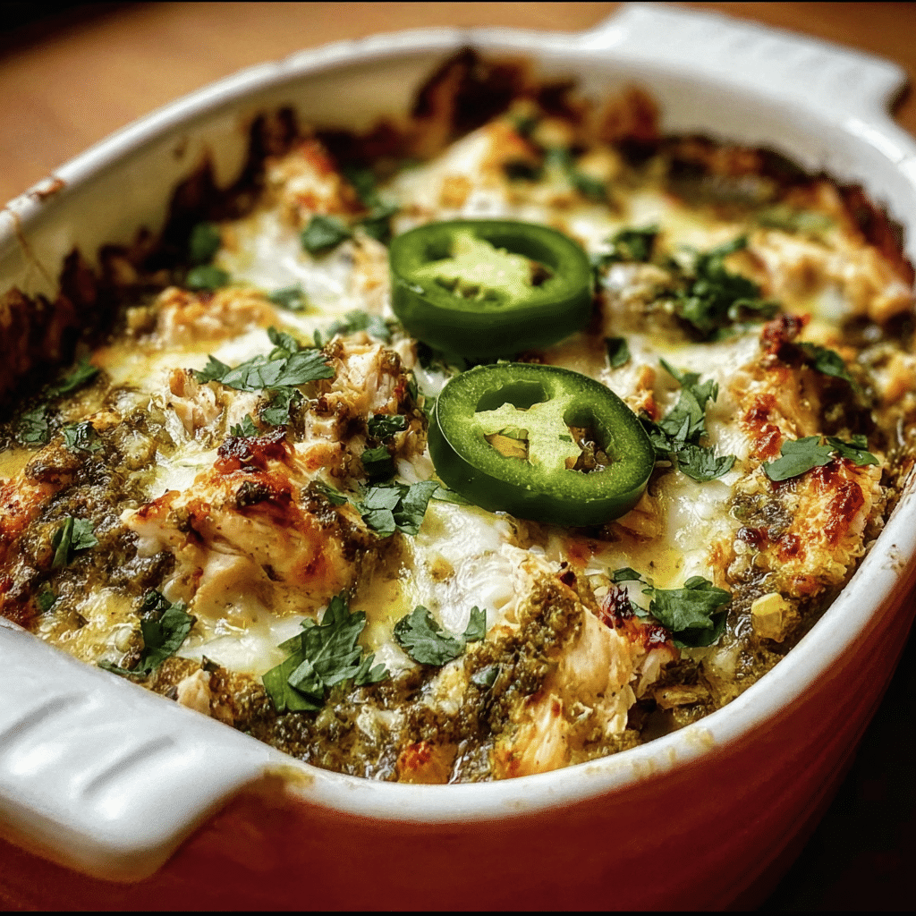 Healthy Salsa Verde Chicken Casserole