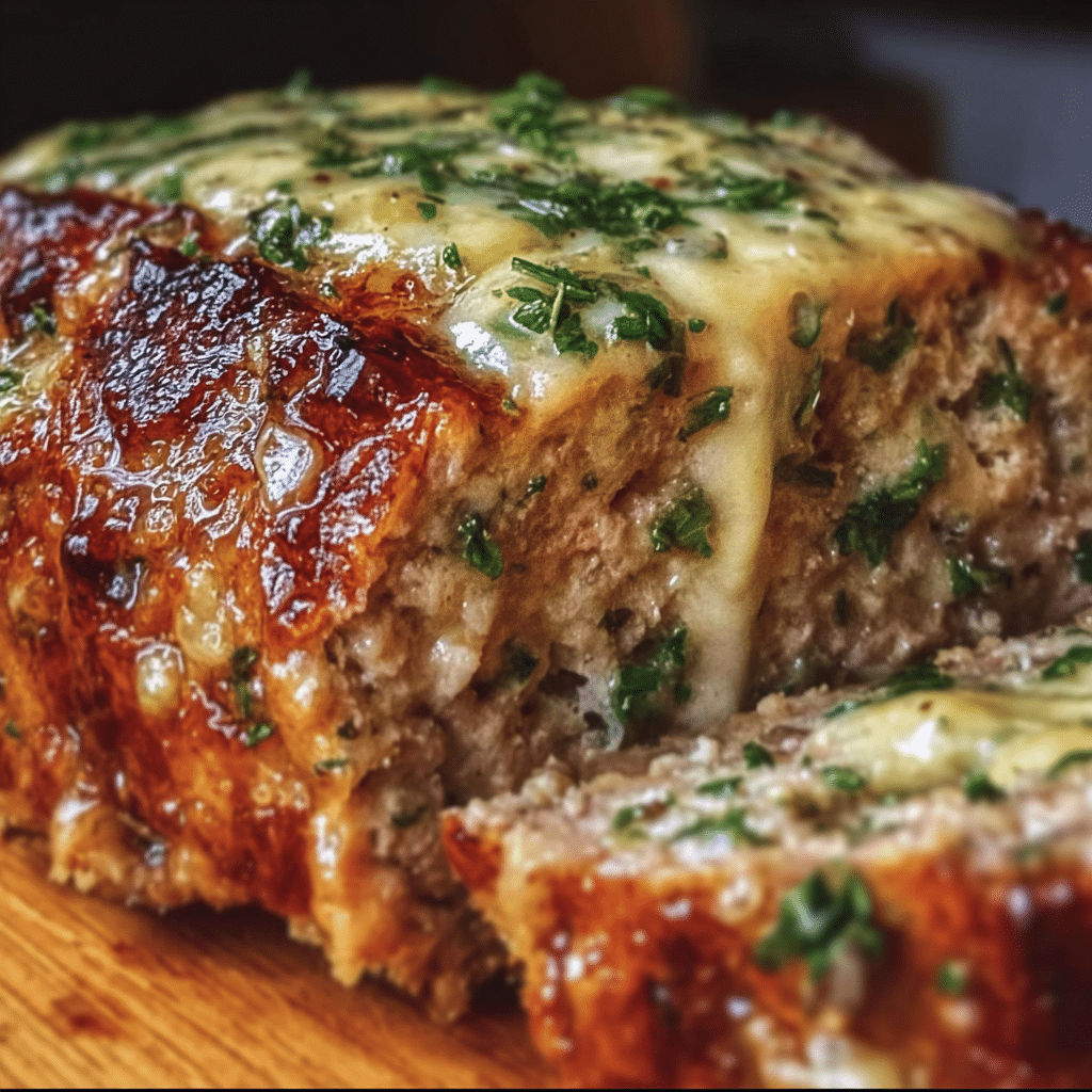Juicy Garlic Parmesan Chicken Meatloaf