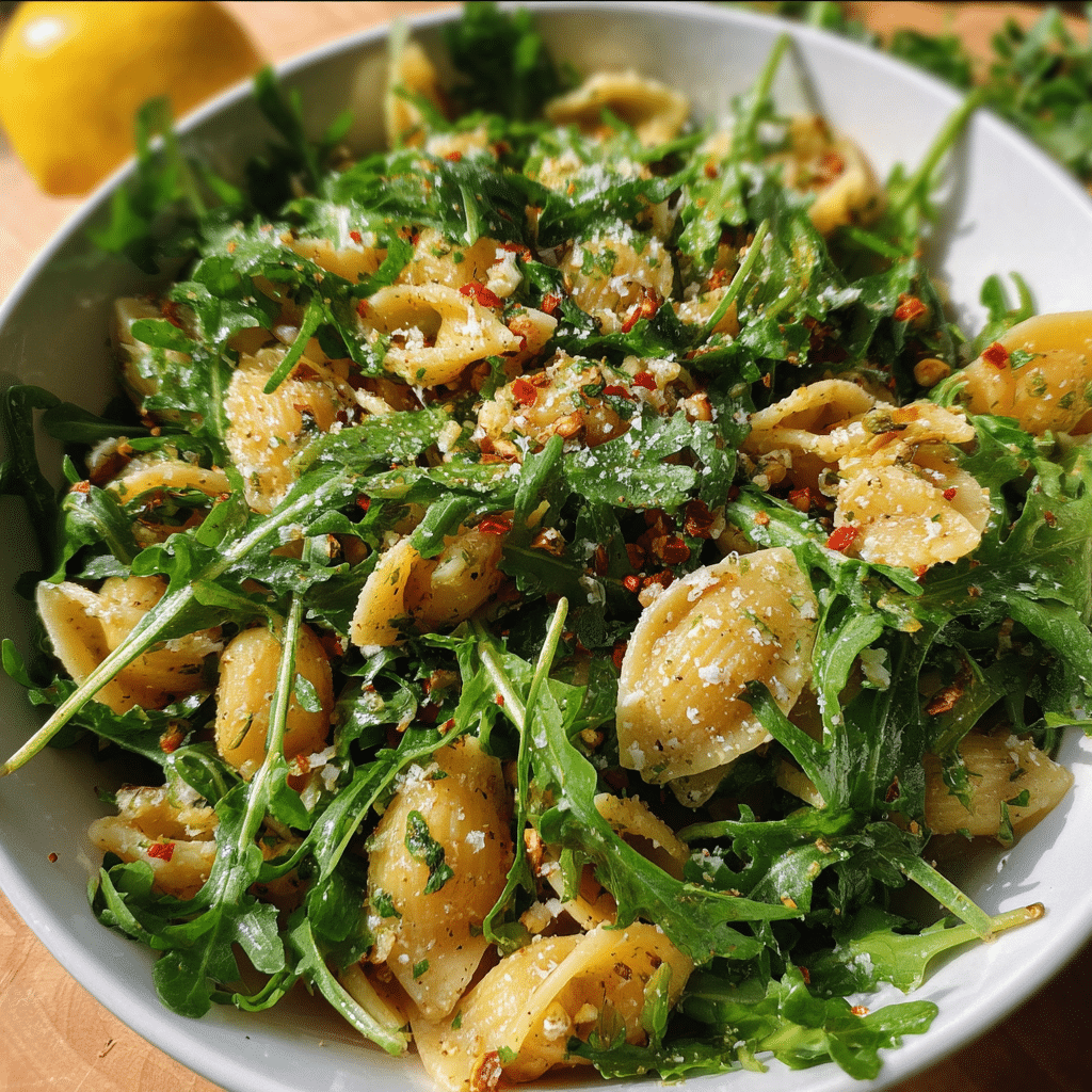 Lemon Arugula Pasta Salad