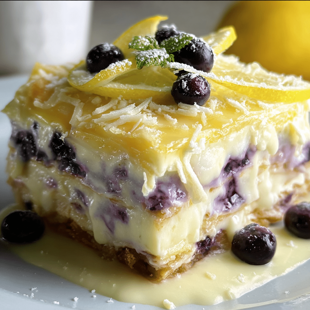 Lemon Blueberry Lasagna