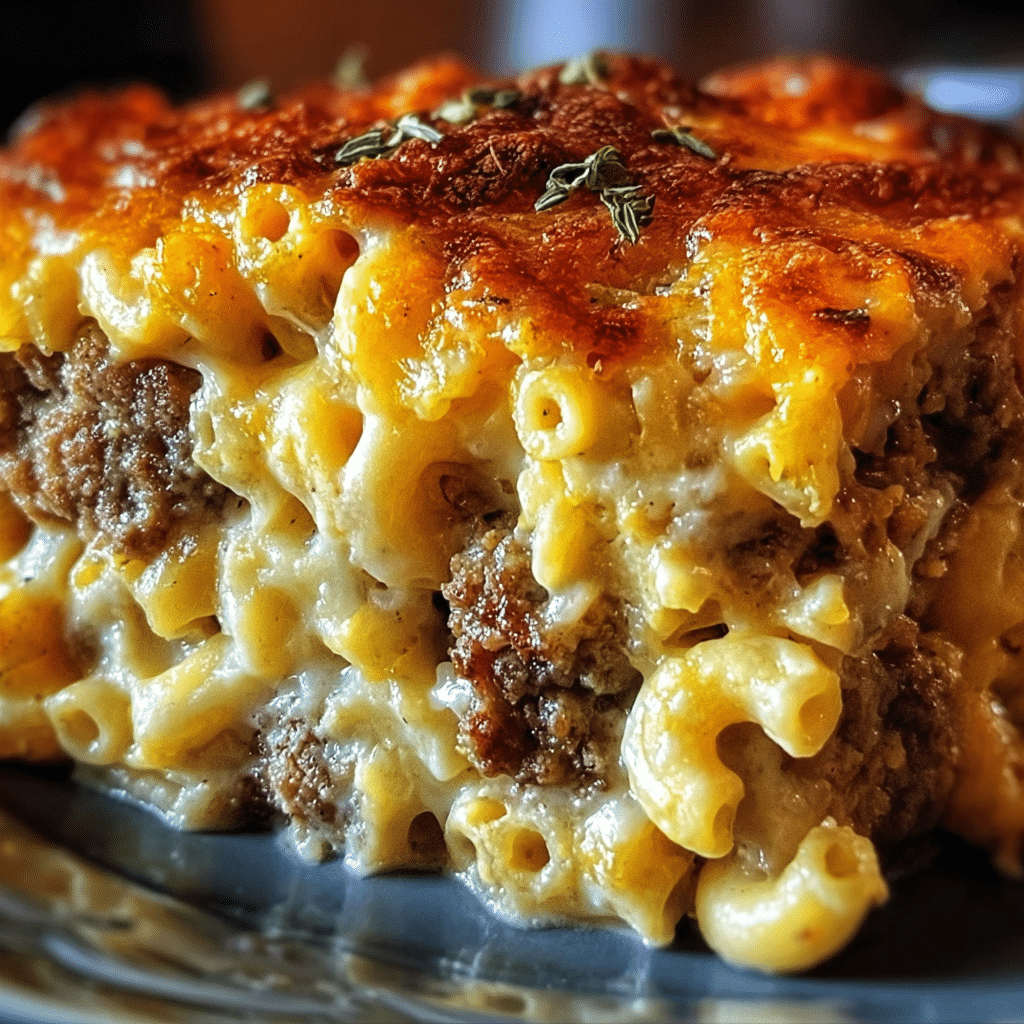 Mac And Cheese Meatloaf Casserole