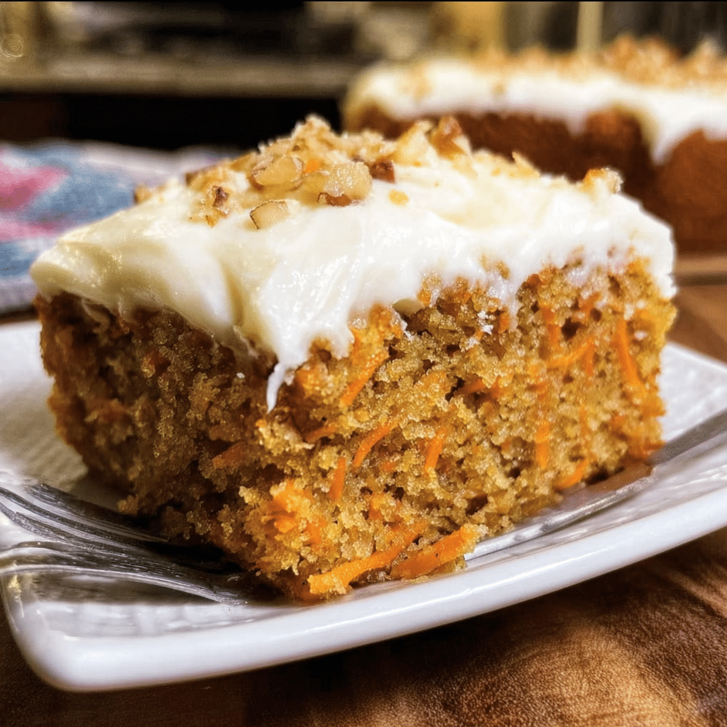 Moist Carrot Sheet Cake With Cream Cheese Frosting