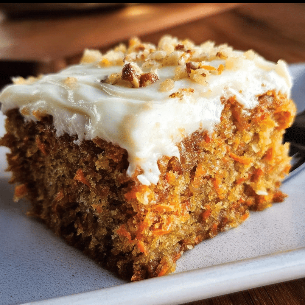 Moist Carrot Sheet Cake With Cream Cheese Frosting