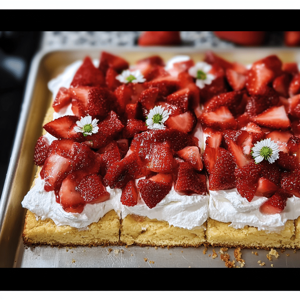 Sheet Pan Strawberry Shortcake