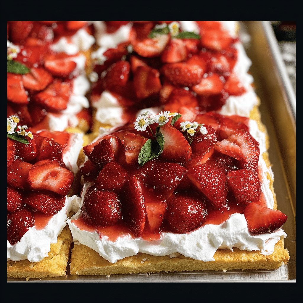 Sheet Pan Strawberry Shortcake