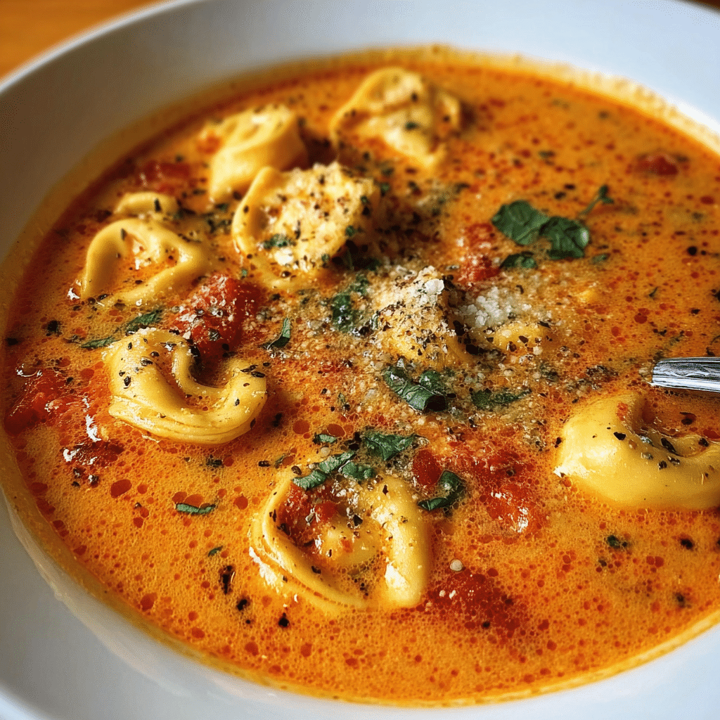 Simple Tomato Tortellini Soup