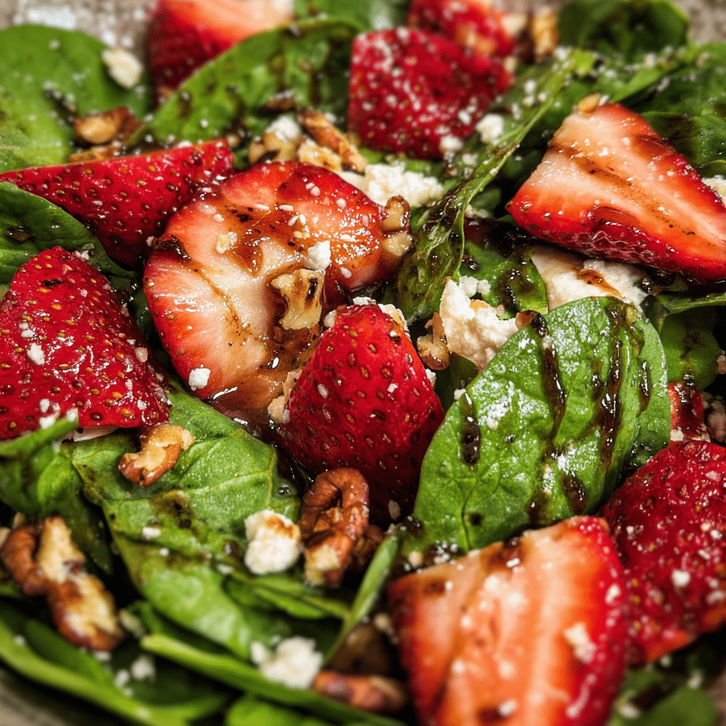 Strawberry Spinach Salad With Balsamic Dressing