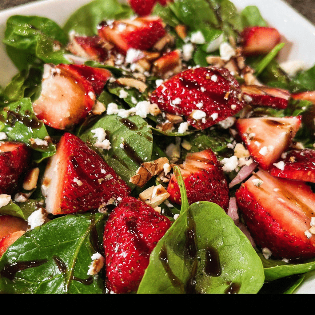 Strawberry Spinach Salad With Balsamic Dressing