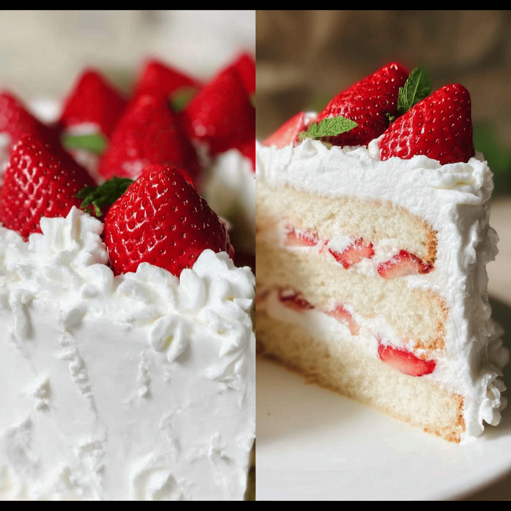 Strawberry Whipped Cream Cake
