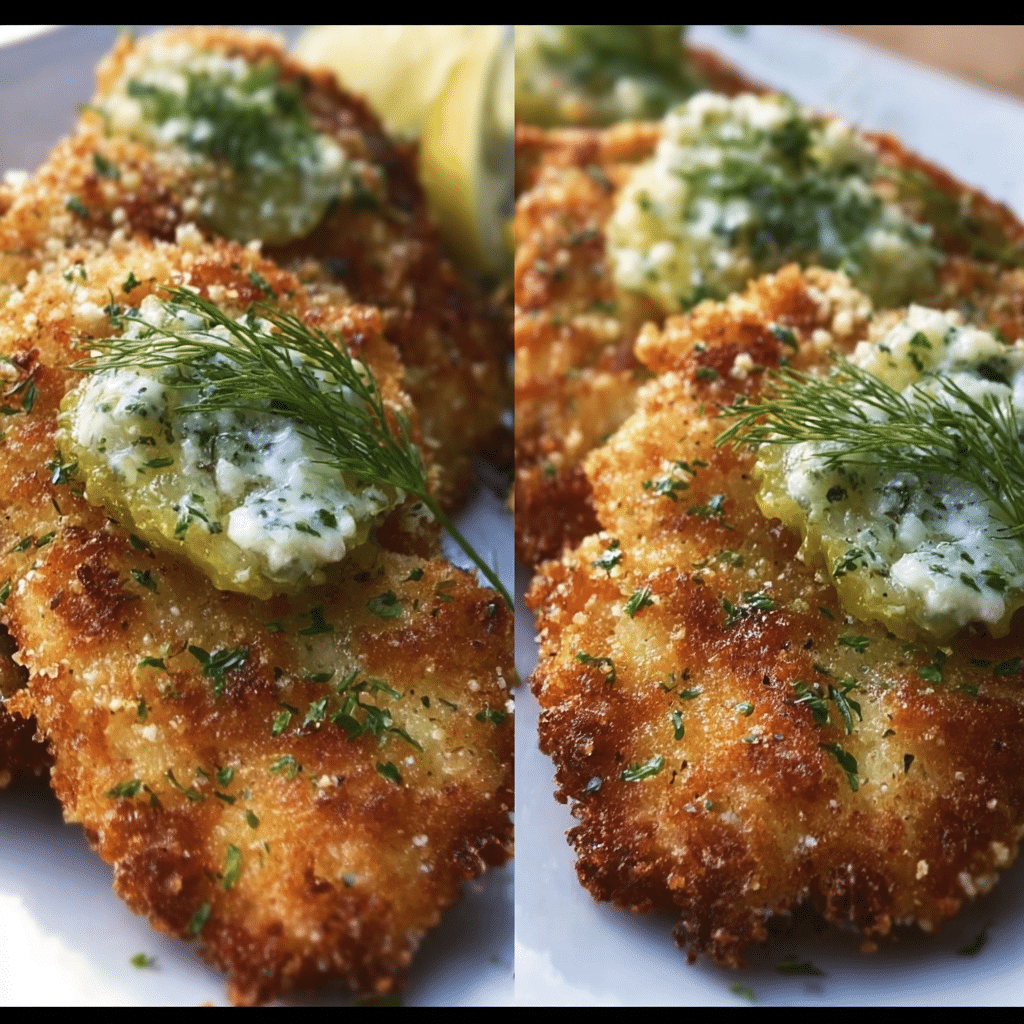 The Best Crispy Dill Pickle Parmesan Chicken