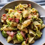 Brussels Sprouts And Bacon Pesto Pasta