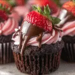 Chocolate Covered Strawberry Cupcakes