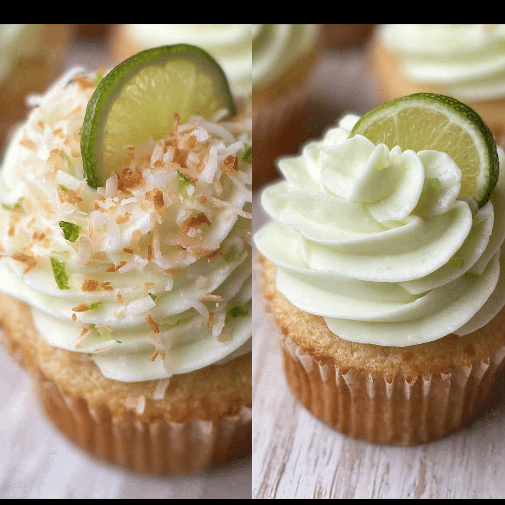 Coconut Cupcakes With Lime Buttercream Frosting