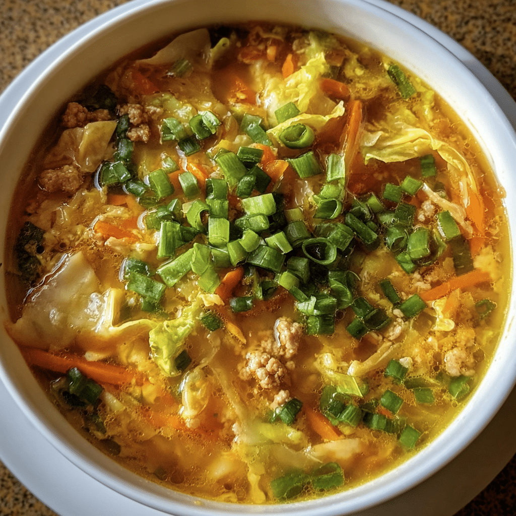 Cozy One Pot Egg Roll Soup