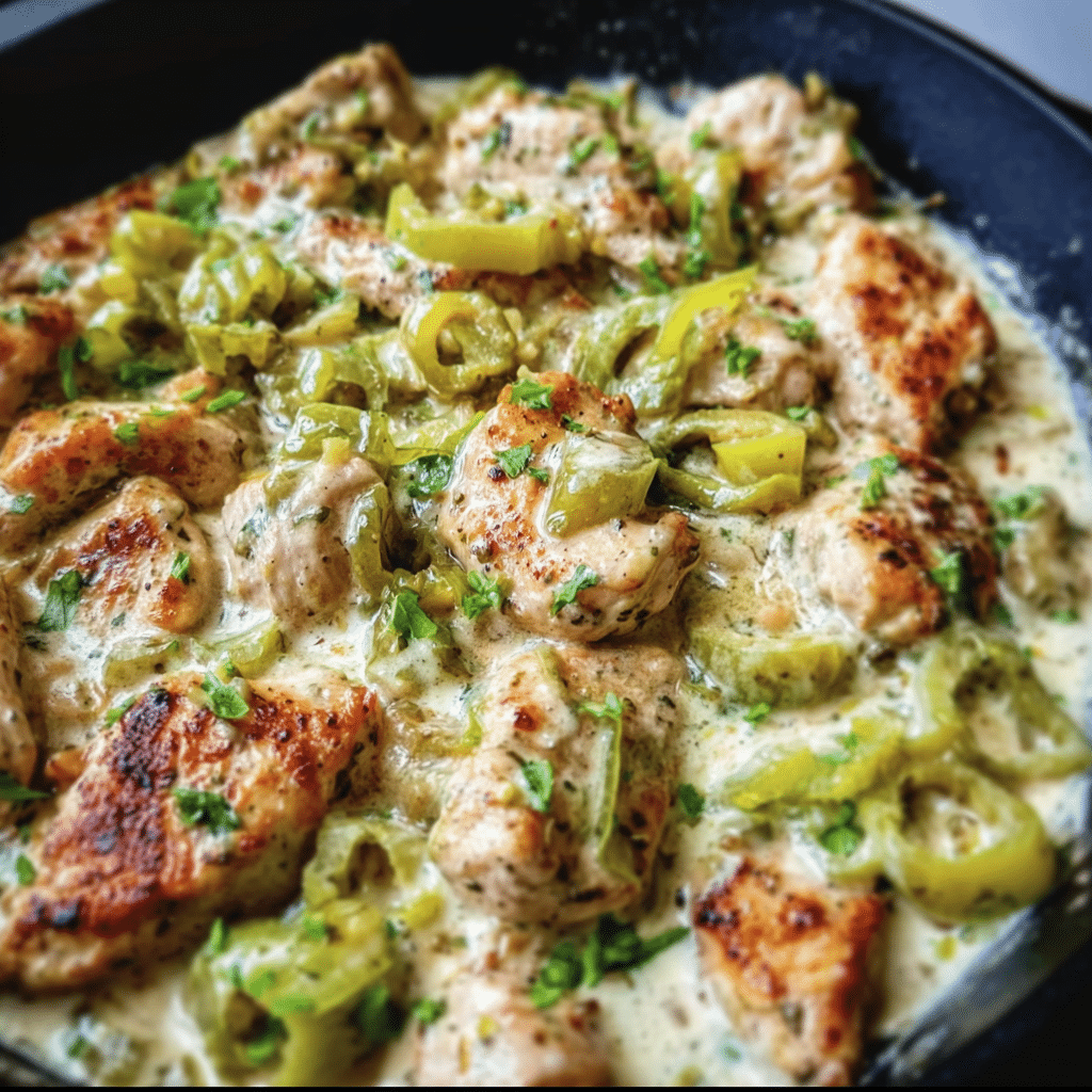 Creamy Pepperoncini Chicken Skillet