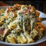 Creamy Pesto Chicken Pasta Bake