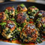 Easy Spinach & Garlic Meatballs