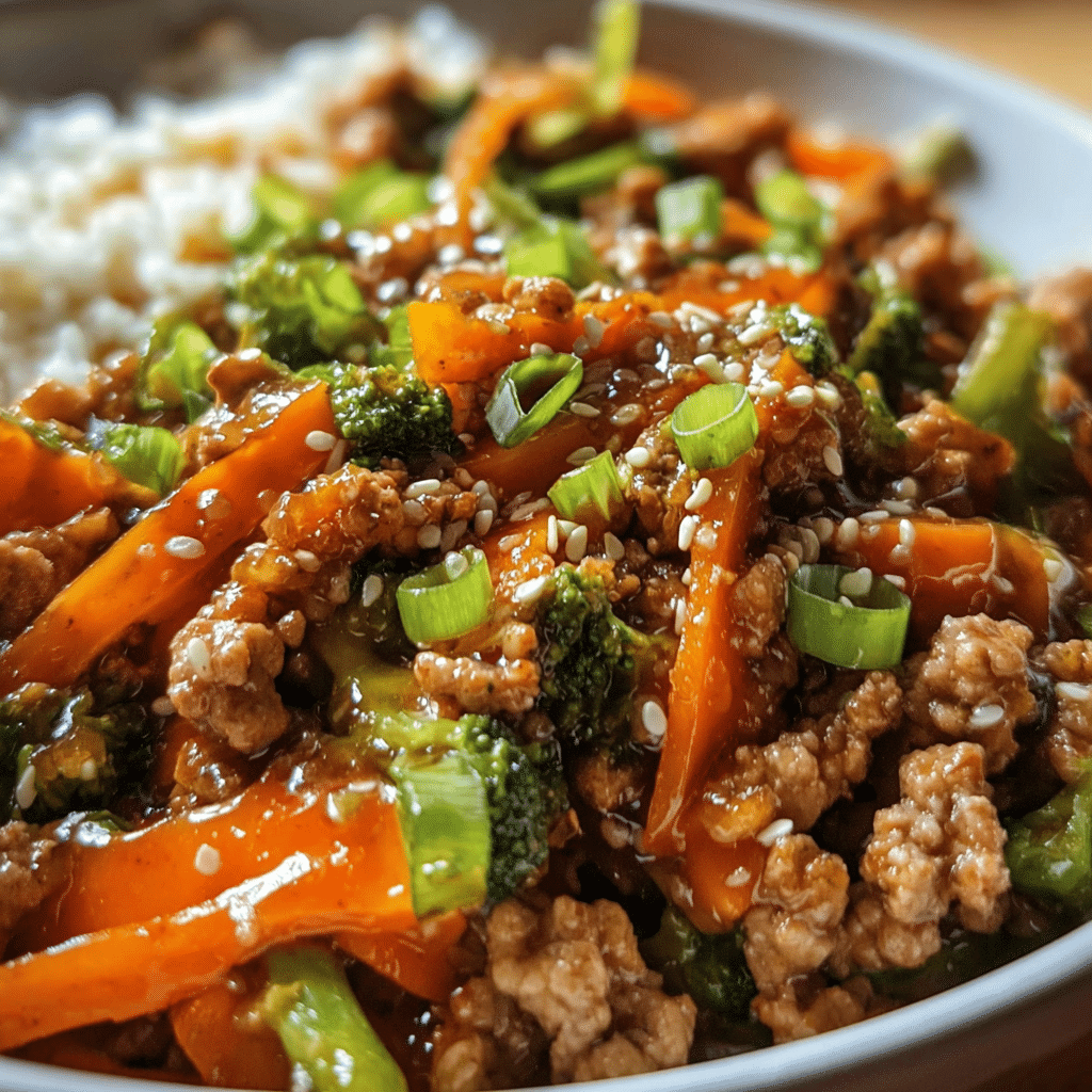 Ground Turkey Teriyaki Stir Fry