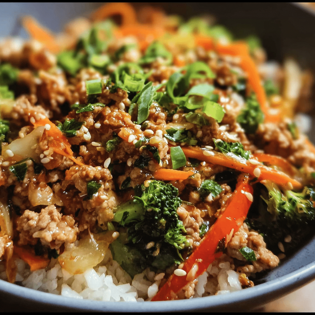 Ground Turkey Teriyaki Stir Fry