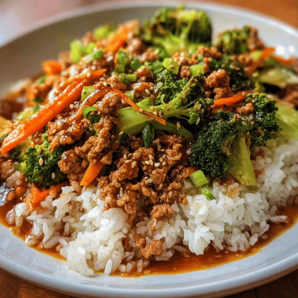 Ground Turkey Teriyaki Stir Fry