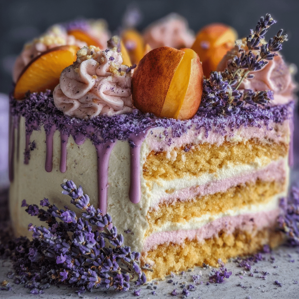 Lavender And Peach Dream Cake
