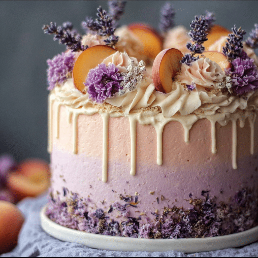Lavender And Peach Dream Cake