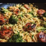 One Pot Chicken Sausage & Broccoli Orzo