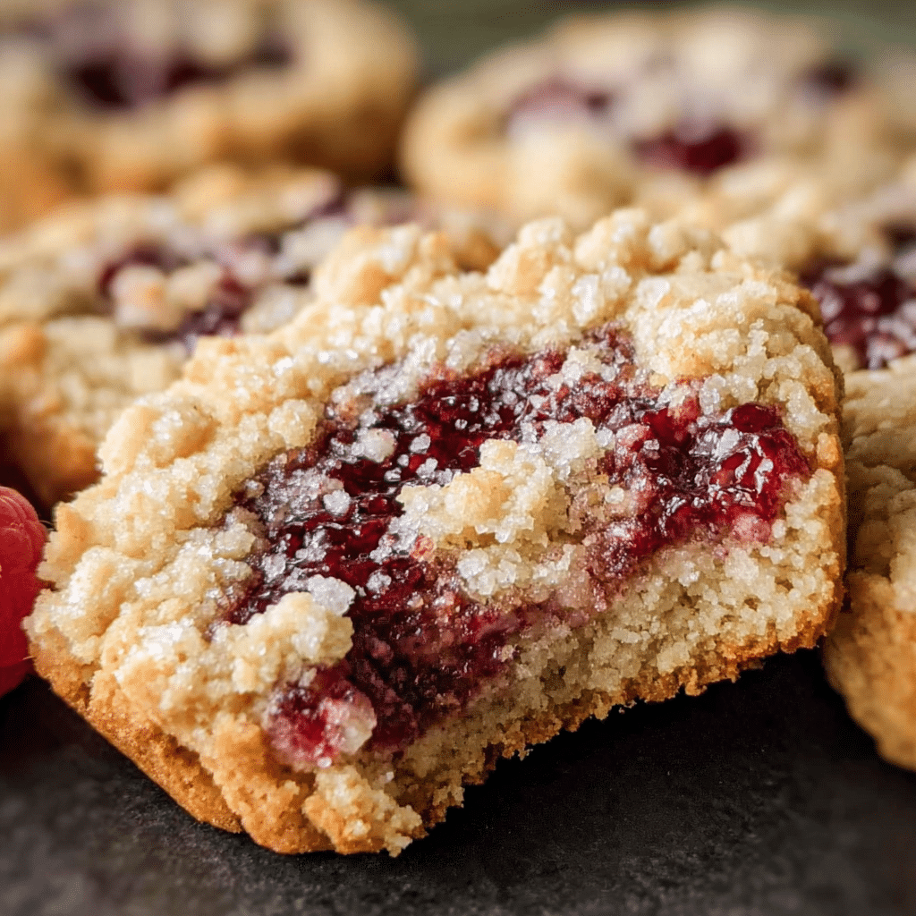 Raspberry Crumble Cookies
