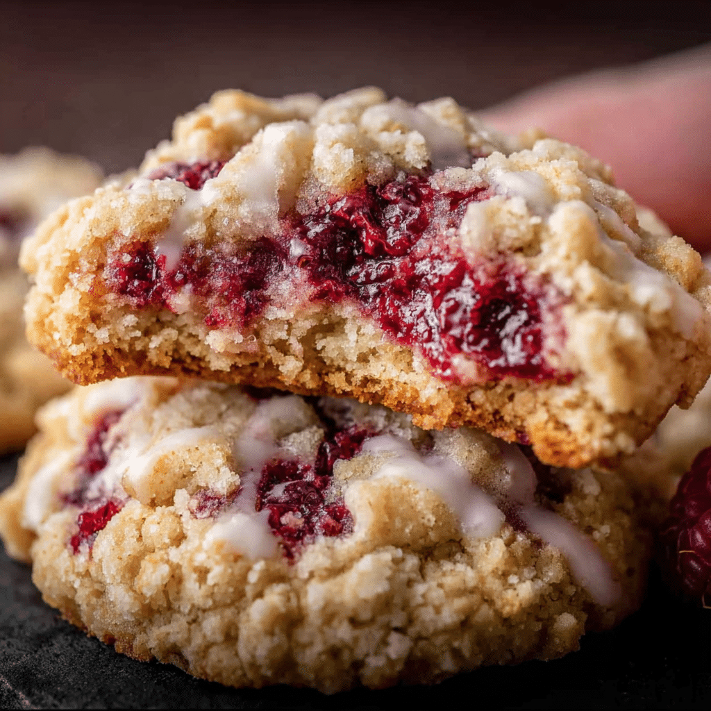 Raspberry Crumble Cookies