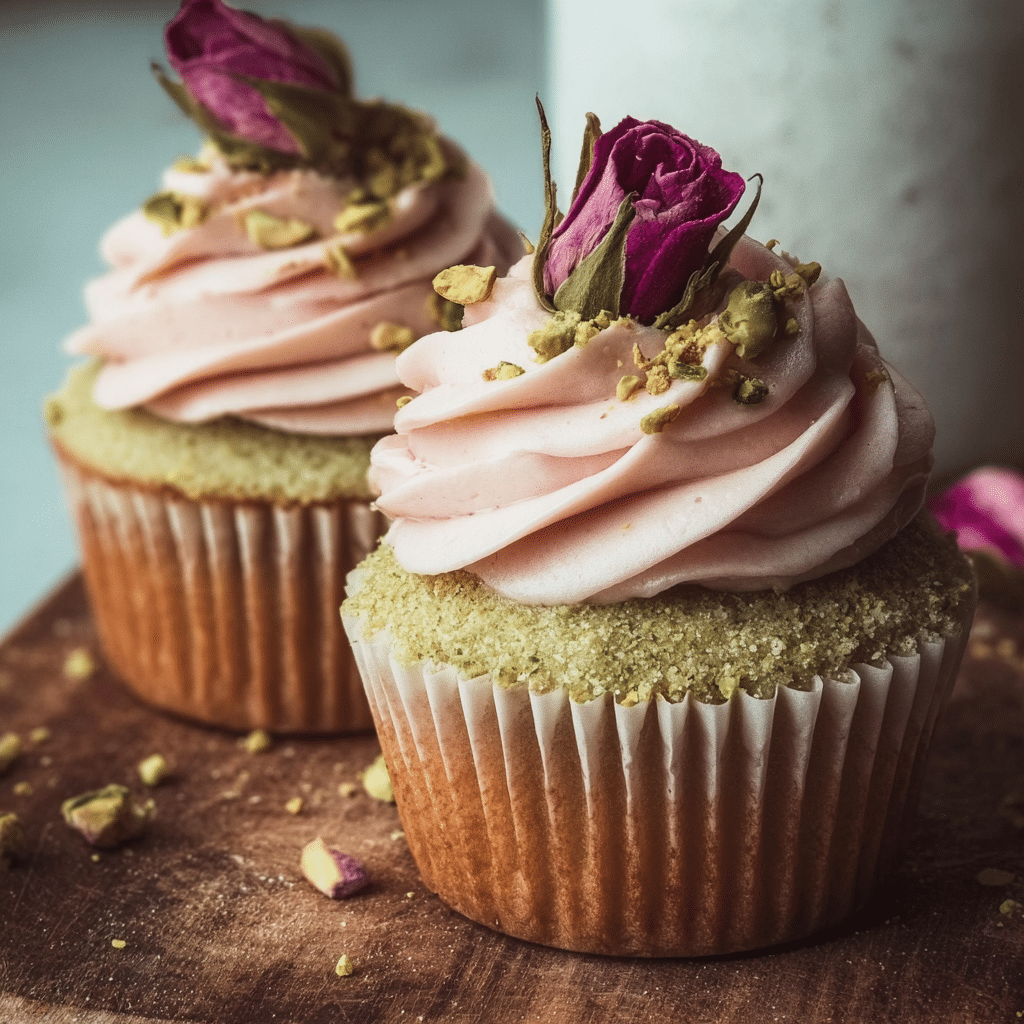 Rose And Pistachio Cupcakes