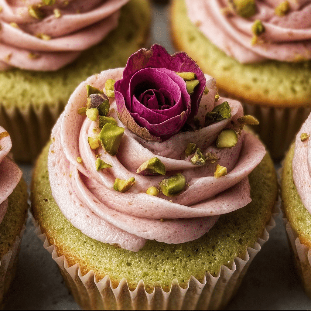 Rose And Pistachio Cupcakes