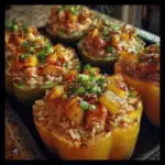 Teriyaki Pineapple Chicken And Rice Stuffed Peppers