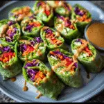 Vegetable Spring Rolls With Peanut Sauce