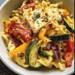 Veggie Pasta With Baked Feta